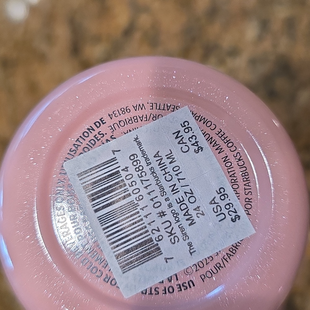 NWT Starbucks Holiday 2025 Pink Bear 24 OZ Tumbler - Picture 5 of 6